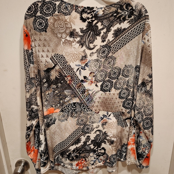 Isabel & Hayley Women's Slinky Long Sleeve Babydoll Style Top Sz 3X Boho Y2K - Picture 6 of 6